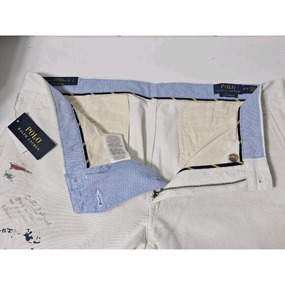 Polo Ralph Lauren Cotton Chino Pants Sailing Sailor Yacht Boating Artist Drawing - Picture 11 of 15